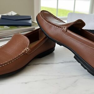 FootJoy FJ Club Casuals Loafer Men's 10D Cognac Leather Preppy Golf Shoes 79054